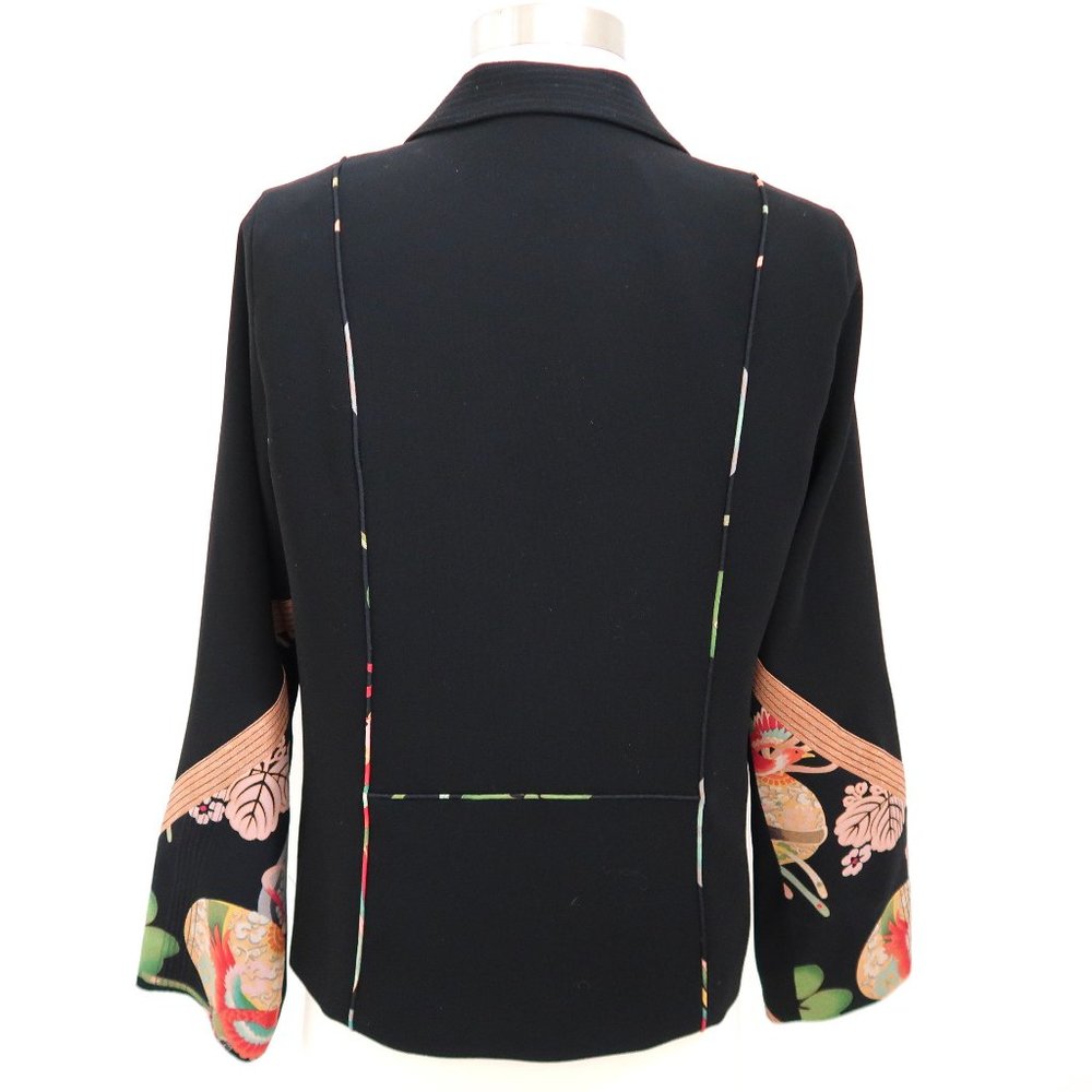 Harari Patchwork Jacket Asian Bird & Floral Print - image 2